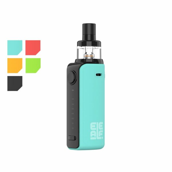 The Eleaf iJust P40 Vape Kit in Sky Blue with Black finishing.